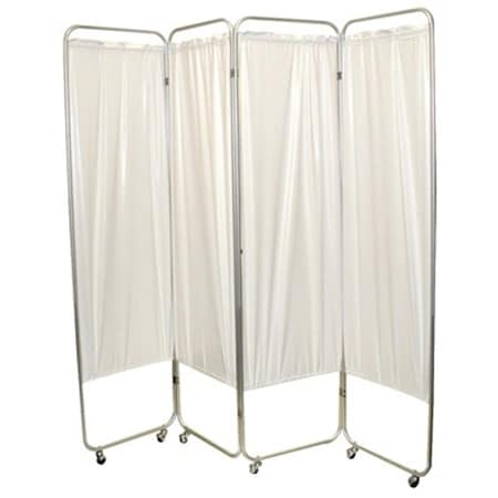 Toys4.0 6 mm Thick Standard 3-Panel Privacy Screen with Casters, Vinyl, White TO2580415